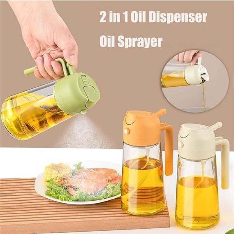 2 in 1 Oil Sprayer and Oil Dispenser Bottle 500ml
