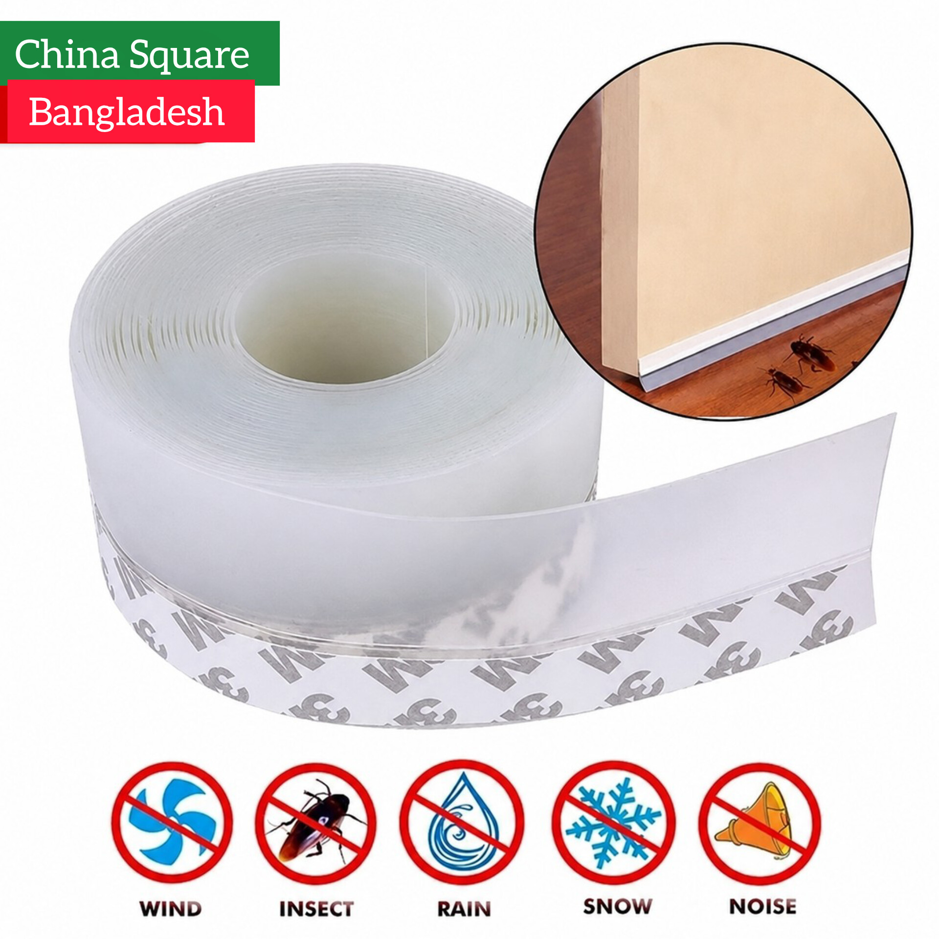 5 Meter Silicone Door & Window Gap Sealing Strip