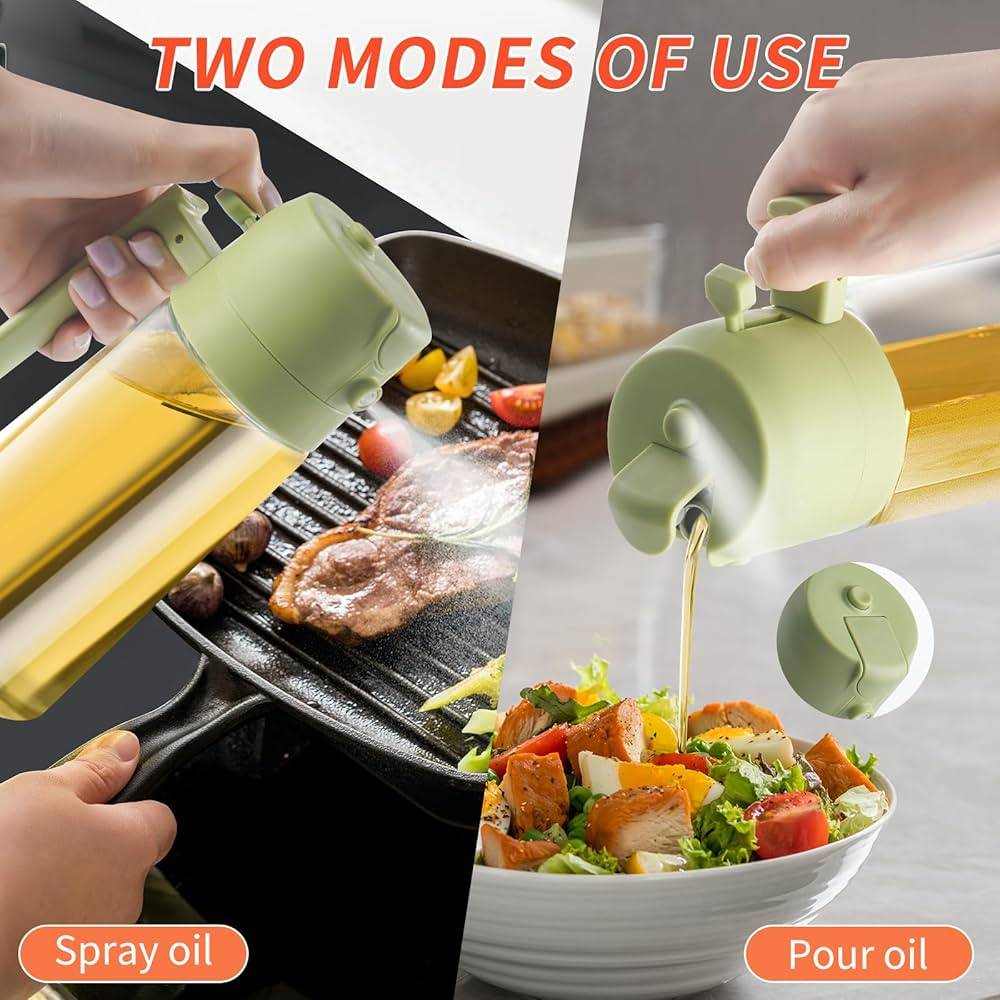 2 in 1 Oil Sprayer and Oil Dispenser Bottle 500ml