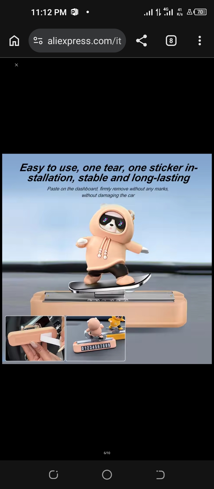 ZOUIVU X BEAR Car Dashboard Ornament C0665