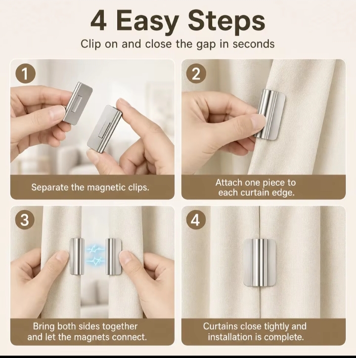 Magnetic Curtain Clips