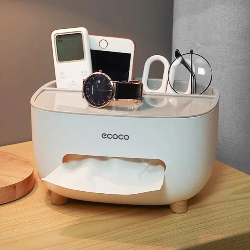 Tissue Box with Multifunctional Holder